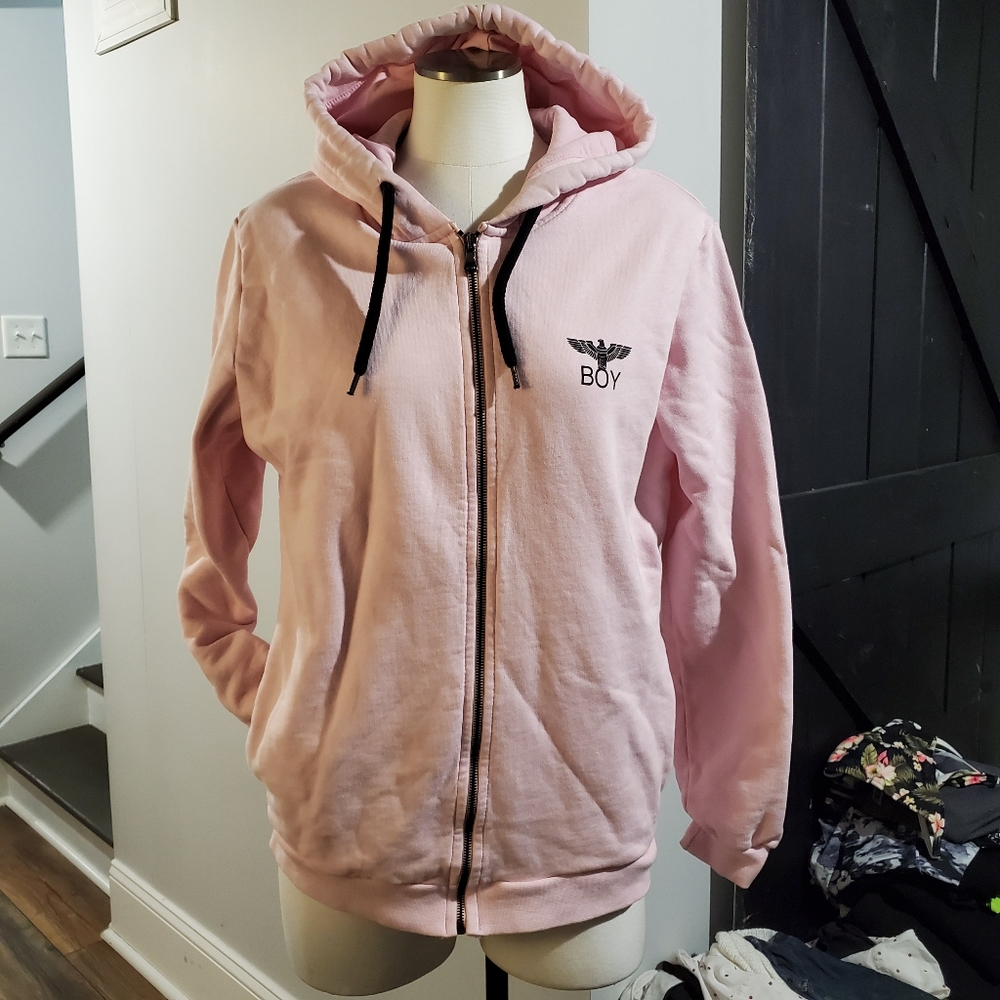 Boy london pink zip up hoodie